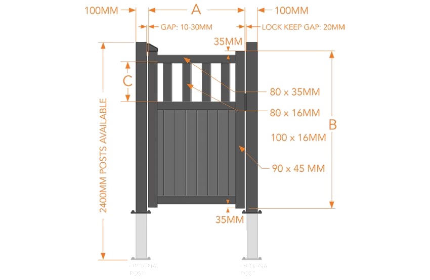 RMG 014PG Aluminium Pedestrian Gate